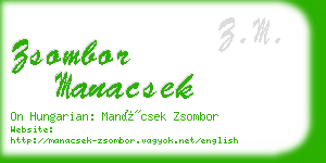 zsombor manacsek business card